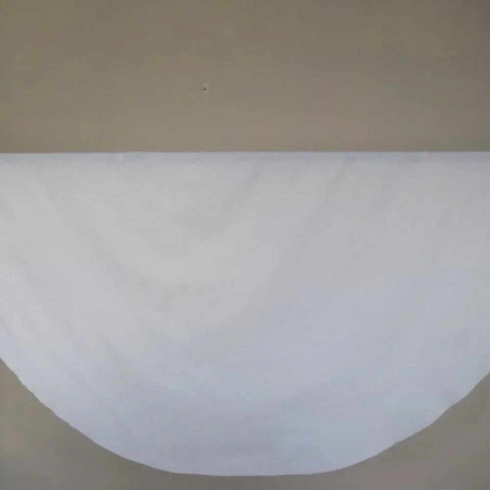 Round Tablecloth Cottage Chic Ivory Cotton 66